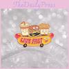 Distinctive Cartoon Food Brooch Stylishly Designed With Hamburger Fries And Hot Elements Dog