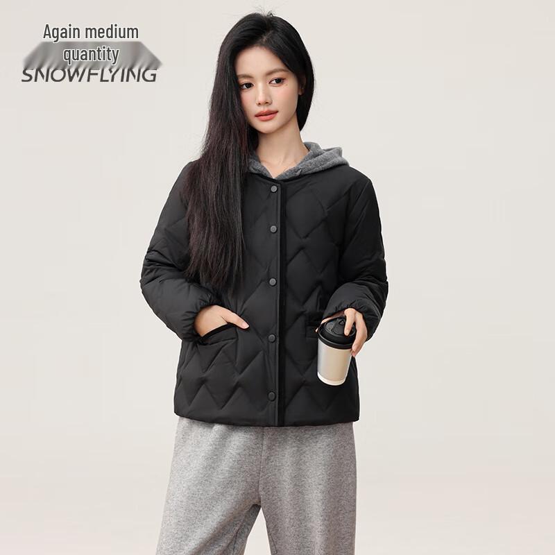 SNOWFLYING Women's Lightweight Crew Neck Down Jacket