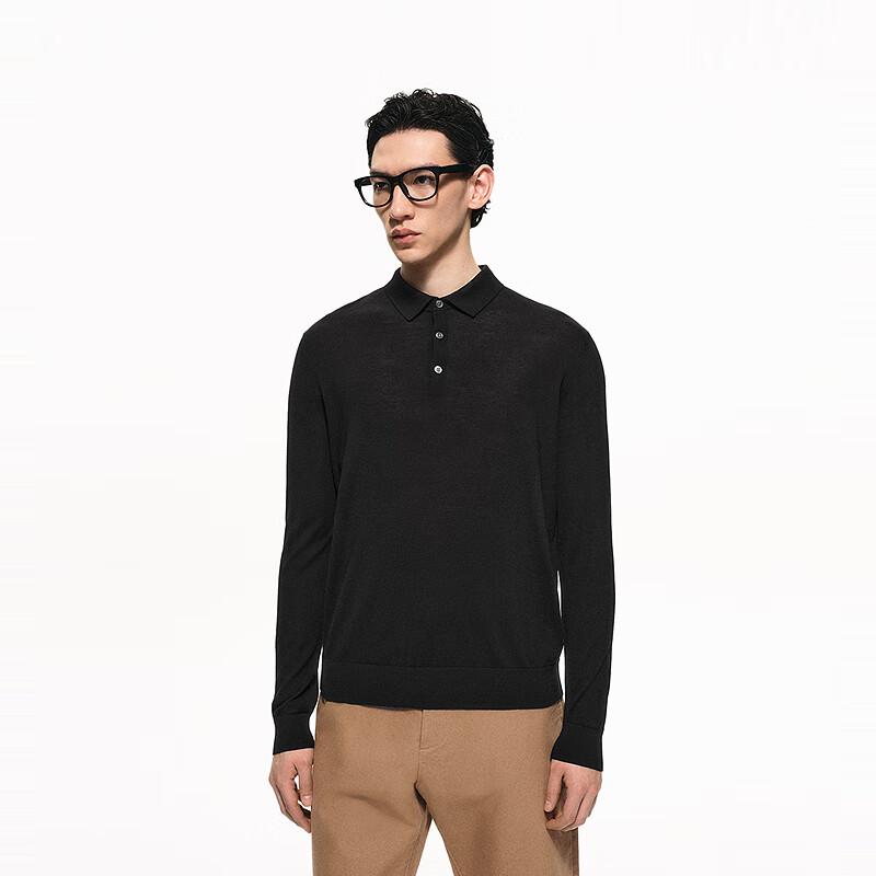 CROQUIS Men's Wool Polo Sweater