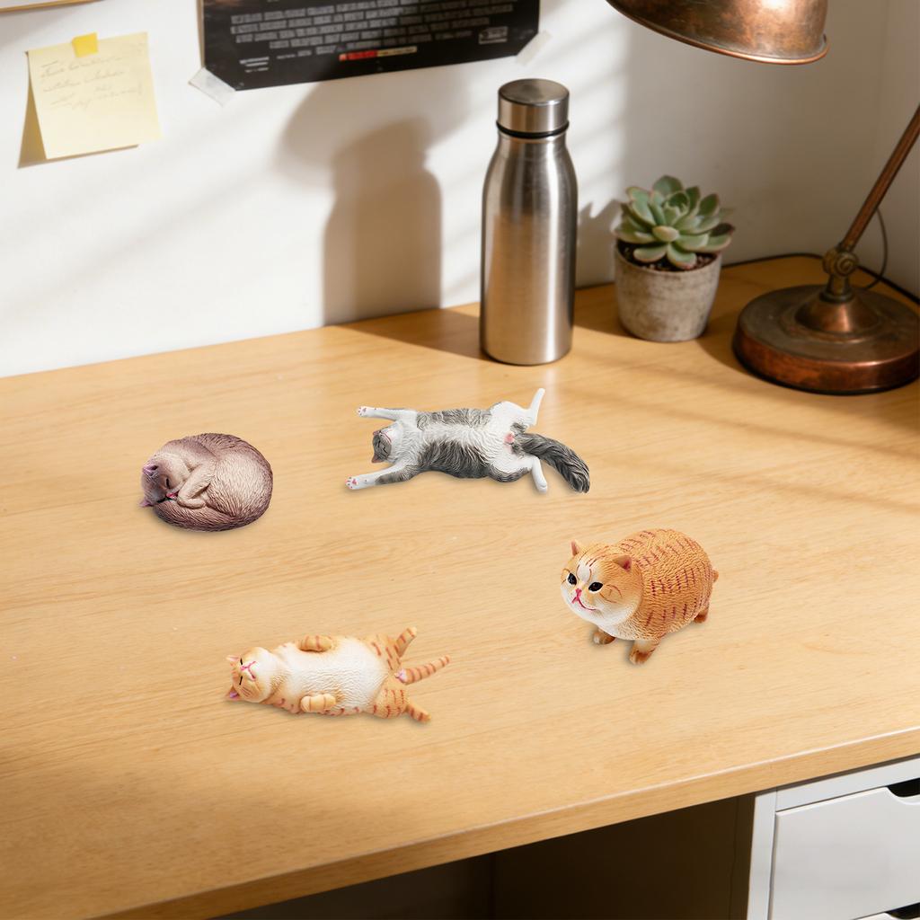 Simulated Pet Model, Children's Short,haired  Sleepy, Domestic Desktop Decoration.