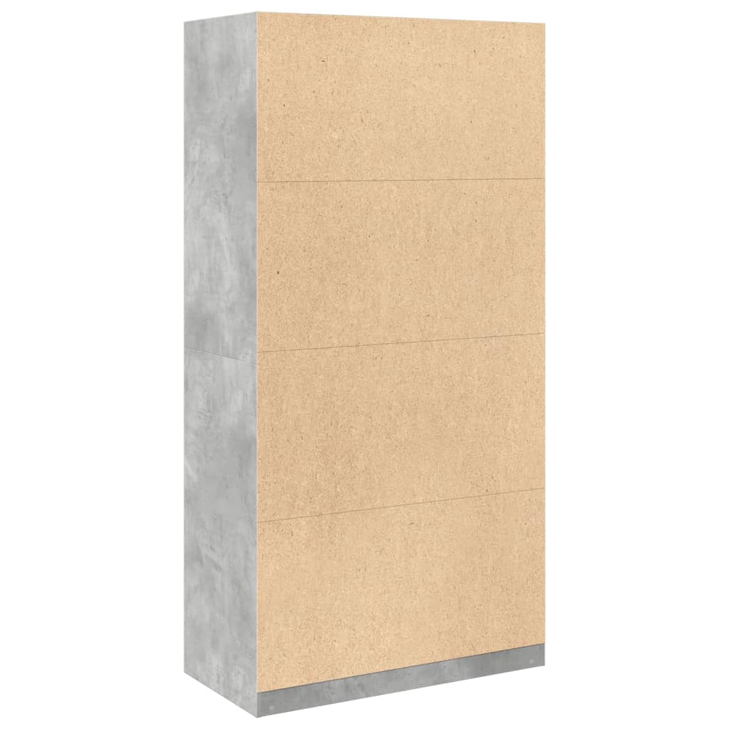 Vidaxl Wardrobe, Concrete Gray Color, 100X50X200 Cm, Chipboard