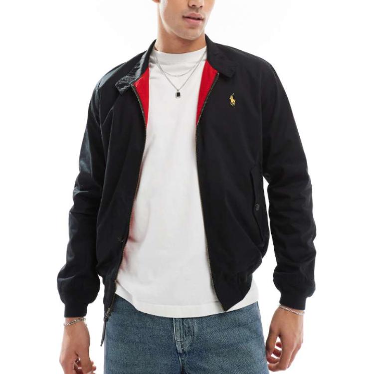 

Polo Ralph Lauren Куртка с вышивкой логотипа на молнии с длинным рукавом Мужская куртка Черная 710961268-001 S