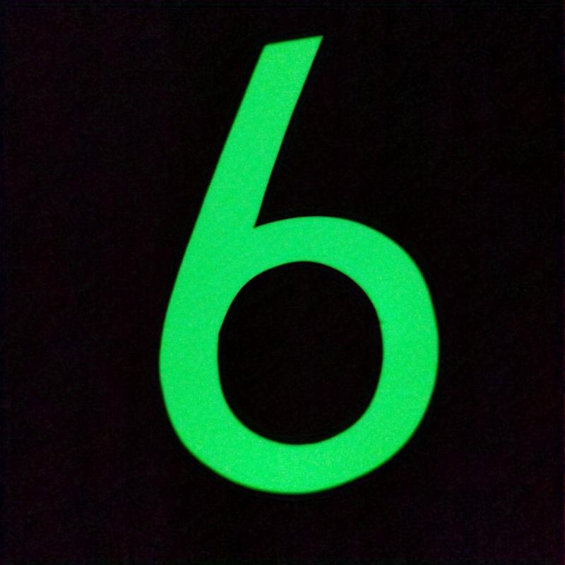 1pc Luminous Wall Sticker, Number Self-Adhesive Door Stickers, Home Decoration Stickers, Removable Door Number Stickers