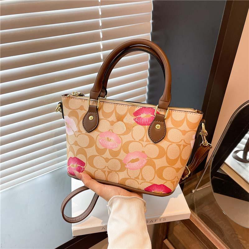 2025 Trendy Women's Crossbody & Shoulder Tote - Simple Print, PU Texture