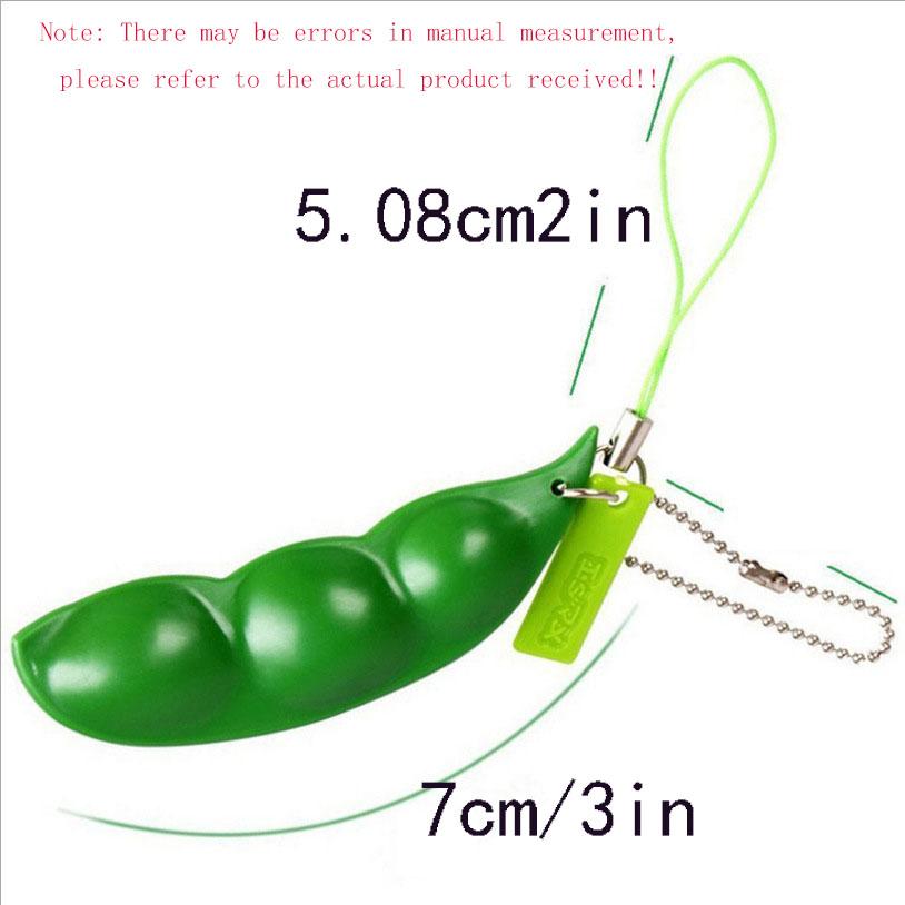 Fidget Toys Pack Decompression Edamame Squishy Squeeze Peas Beans Keychain Cute Stress Relief Adult Toy Keychain