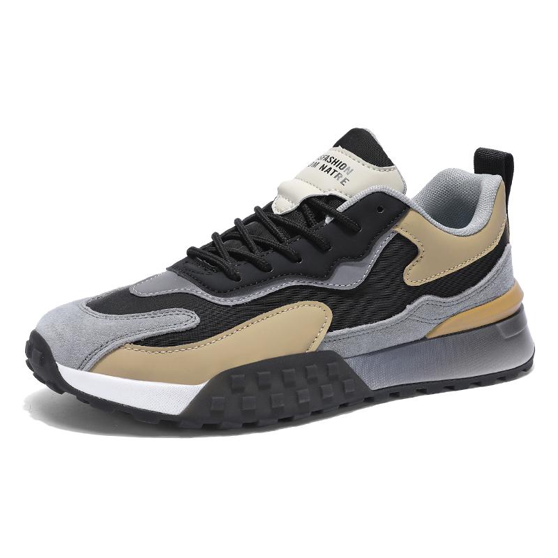 

Fashion Casual Men Platform Shoes Comfortable Walking Sports Shoes Outdoor Tennis Shoes Lightweight Rebound Running Shoes 44 чёрный
