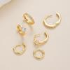 3 Pairs Gold Color Zircon Hoop Earrings Set For Women Fashion Shiny Crystal Huggie Earrings Party Daily Wear Jewelry Gifts 2026