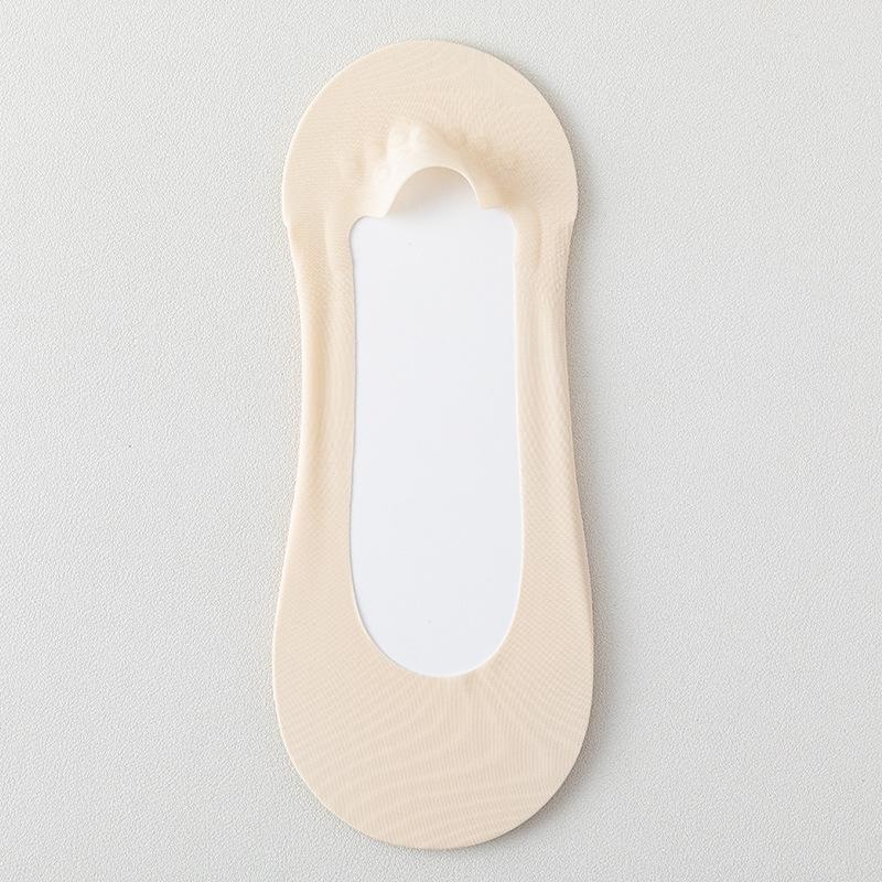 

Весна и осень тонкие хлопковые носки-лодочки женские летние спортивные нескользящие нескользящие тонкие невидимые носки с каблуком One size бежевый