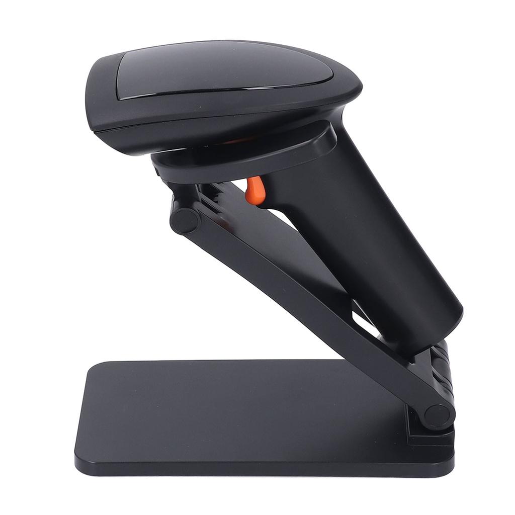 1D 2D Barcodescanner 2,4G BT USB Kabelloser und kabelgebundener Barcodeleser mit faltbarer Halterung für den Einzelhandel