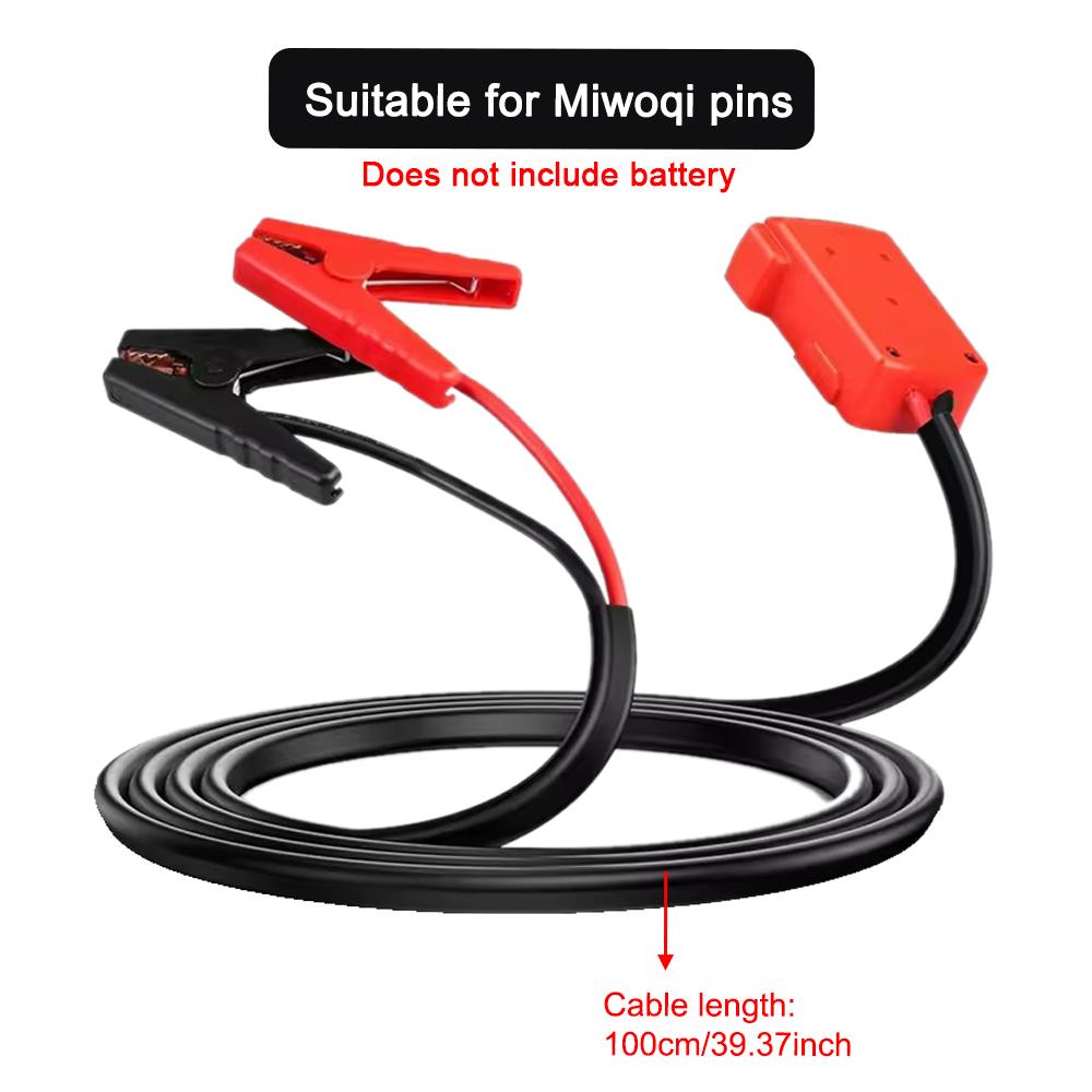 Jumper Cable Clamps for Milwaukee M18 18V Battery Jumper Starter Automotive Booster Cables 3.29ft 8AWG Cable Power Tool Line