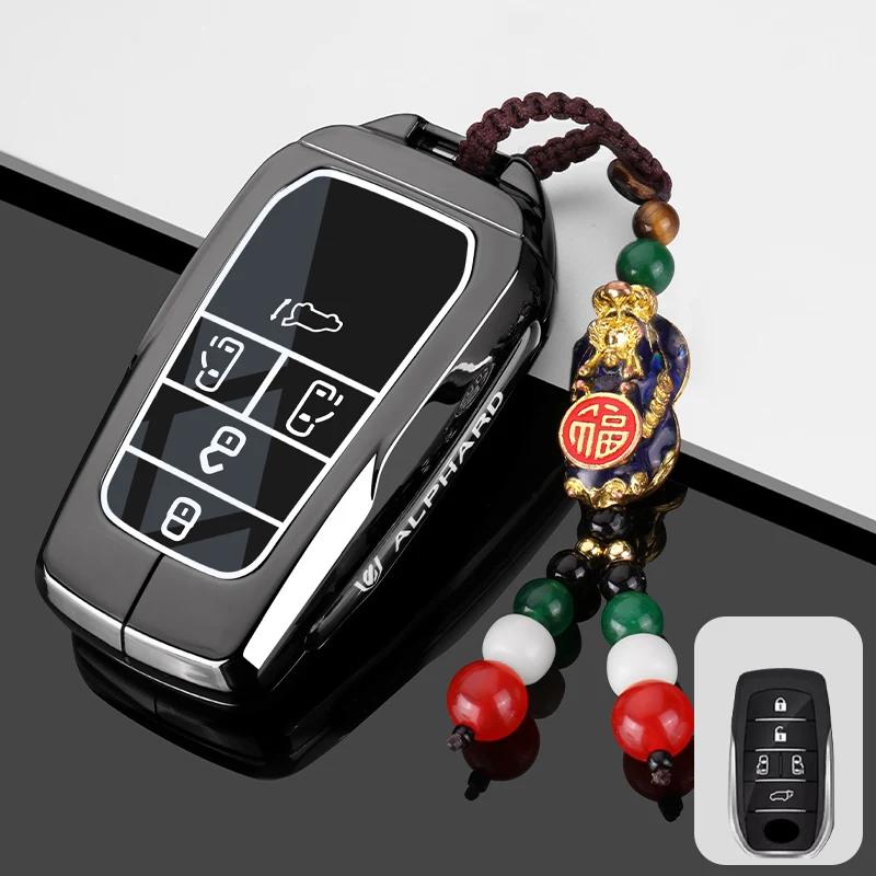 ANY1 Zinc Alloy Car Smart Remote Protector Car Key Case Cover Styling Accessories For Toyota Vellfire Alphard 30 Series Previa Tarago