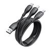 Baseus Ultra-Fast 3-in-1 Fast Charging Cable USB-A To M+L+C 3.5A 1.3m One-for-Three Charging Cord for Multiple Devices