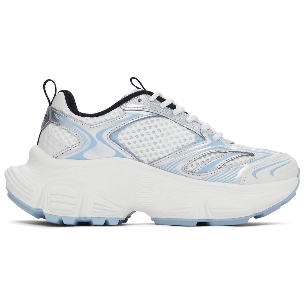 MLB New York Yankees Height Increasing Low top Chunky Sneakers Unisex White Blue 3ASHWD15N-50BLS