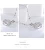S925 Sterling Silver Plum Blossom Smiling Face Rhinestone Necklace - European American Style