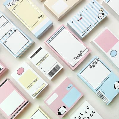 100 folhas/pc bloco de notas de desenho animado nota adesiva para fazer lista de verificação planejador bloco de notas para funcionários alunos papelaria diário