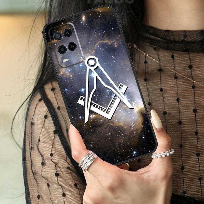 Freemasonry Logo Symbol Case For Oppo A80 A60 A40 A17 A57 A77 A74 A54 A94 A78 A98 A18 A38 A58 A96 A76 A16 A15 A5 Pro