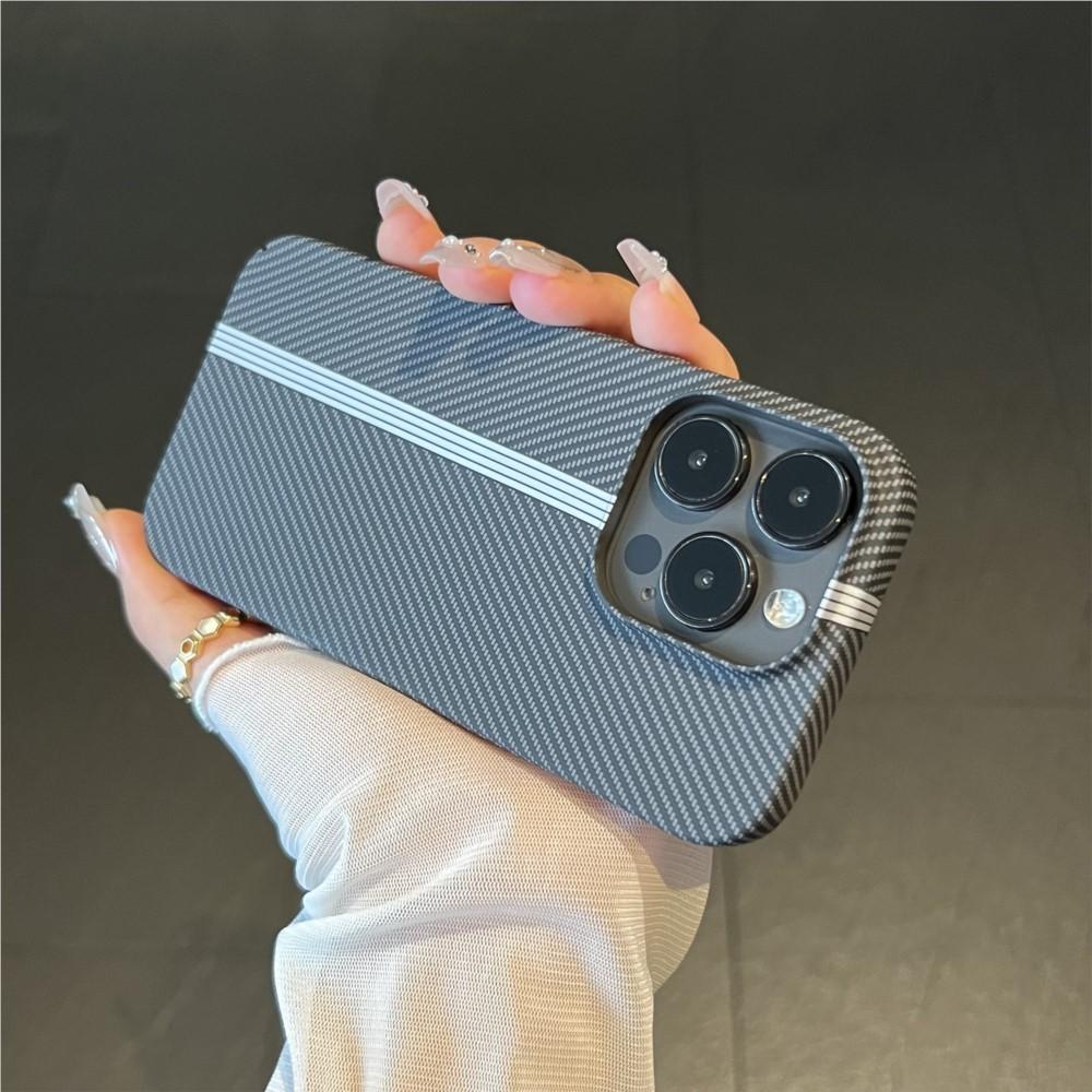 Carbon Fiber Plastic Bumper Ultra Thin Hard Armor Case For iPhone 15 14 13 12 11 Pro Max Plus Shockproof Protective Cool Cover