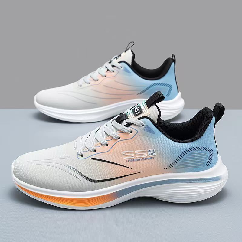 Breathable large-size competitive sports students, male and female couples, sports shoes, ultra-light and ultra-elastic running shoes, men's shoes