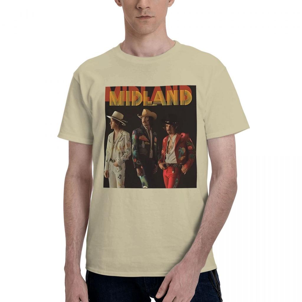 Midland Band 100 Cotton Casual Breathable Confortable Cute Designer Clothes Men Graphic Tee