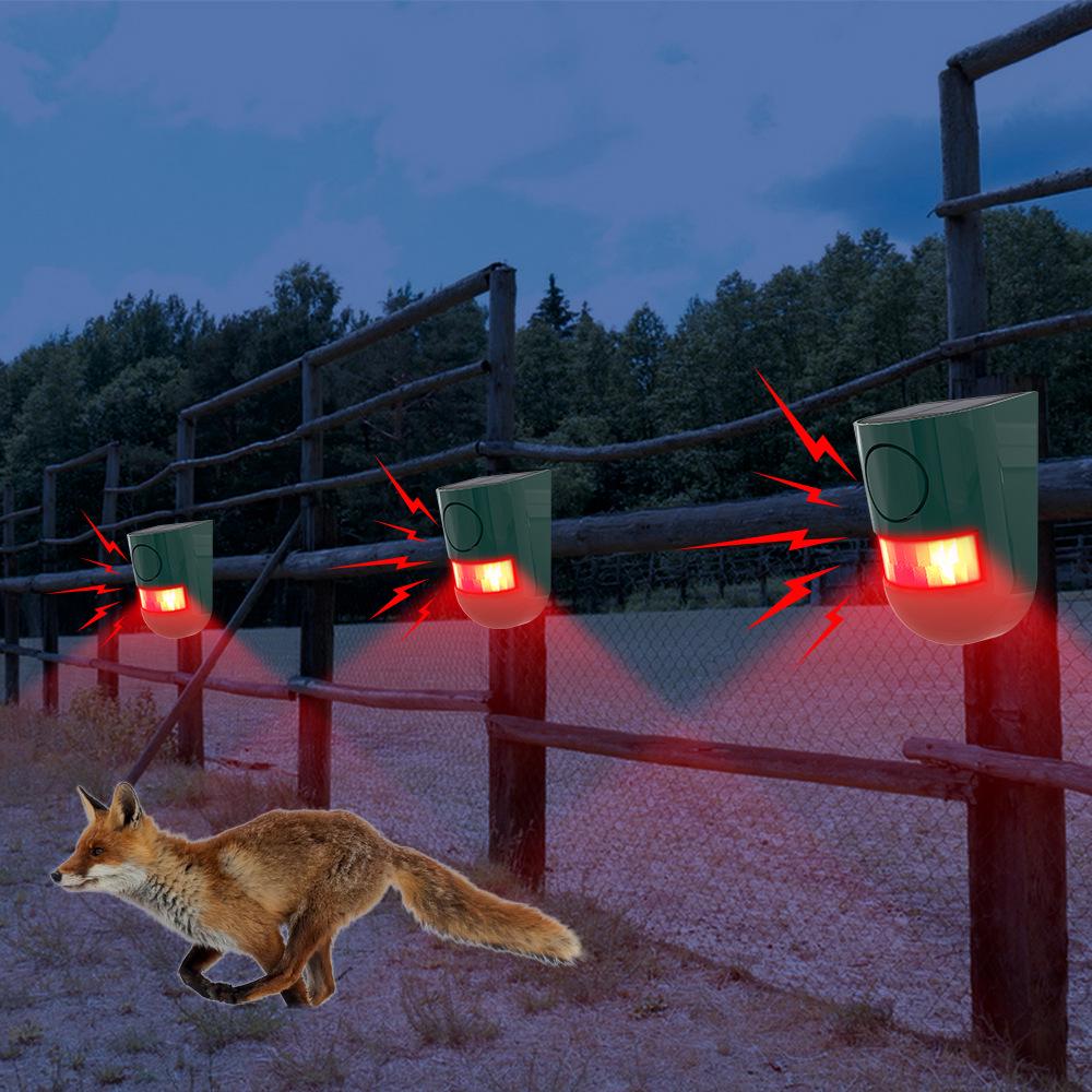 Solar-Powered Infrared Alarm: Motion-Activated Light & Sound Anti-Theft & Animal Repellent