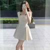 Korean Daughter Temperament Polka Dot Suspender Dress Women's Summer Pure Desire High Sense Lace Splicing Flying Sleeve Short Skirt