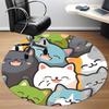 1pc Cats Kitten Office Round Area Rug,  Mat Suitable ForOffice, Under Office Chairs Bedroom Living Room Home Decor, Room Deco