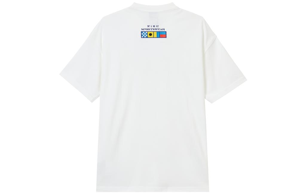 Nike T Shirts Men's White Crew Neck Moderate Straight Fit HQ9253-100