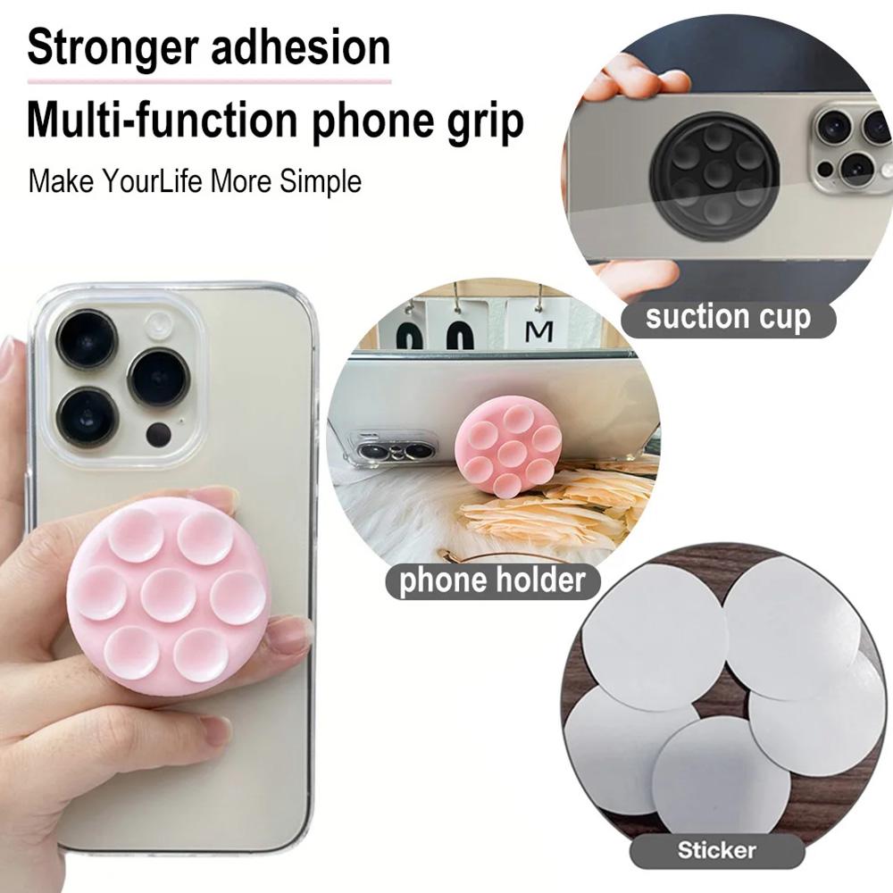 Grippopso Silicone Suction Cup Wall Stand Cellphone Holder Mount Tok Socket Suction Mobile Phone Case Holder Phone Accessorie