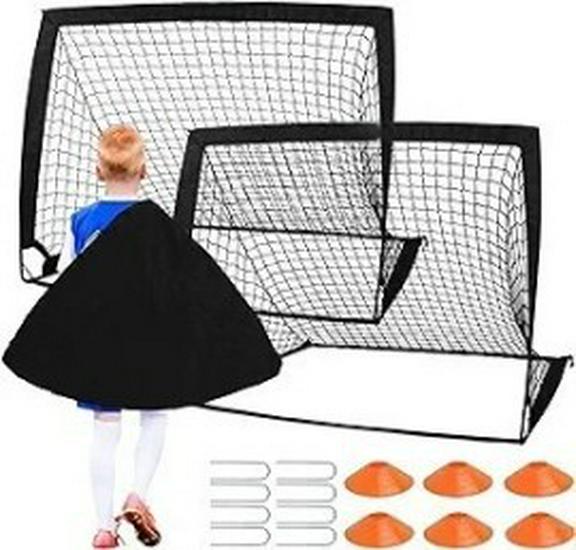 Foldable Portable Fiberglass Pole Children's Soccer Goal