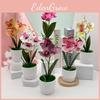 Butterfly Orchid Fake Flower Vase With Plastic Material For Wedding Table Centerpiece