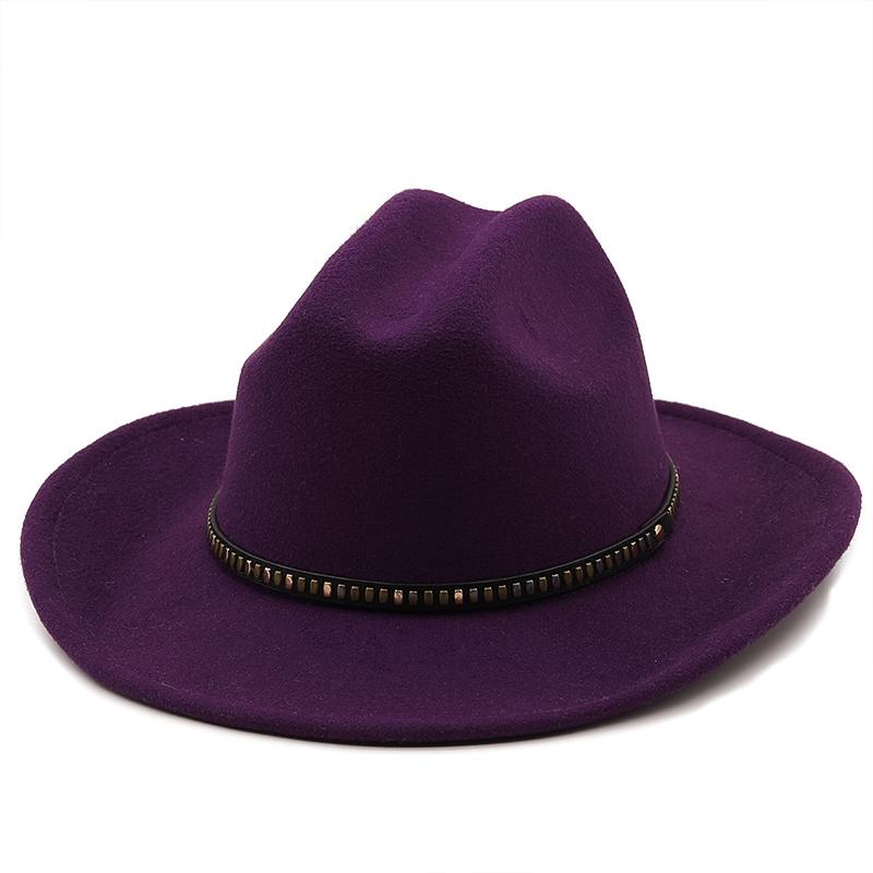 

Женская и мужская шерстяная винтажная гангстерская фетровая шляпа Трилби с широкими полями, джентльменская элегантная женская зимне-осенняя джазовая кепка 56-58 см 56-58CM