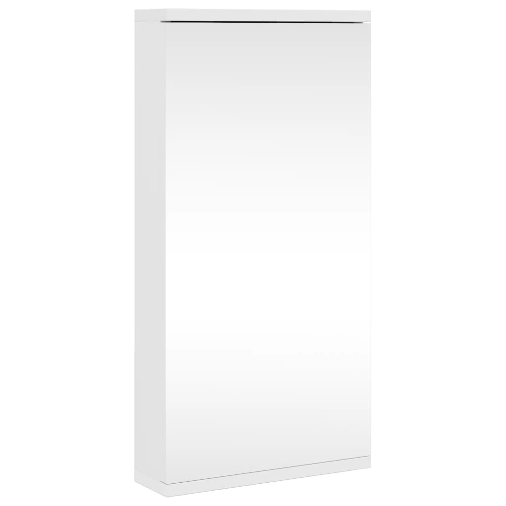 Corner Mirror Cabinet White 30x24x60 Cm