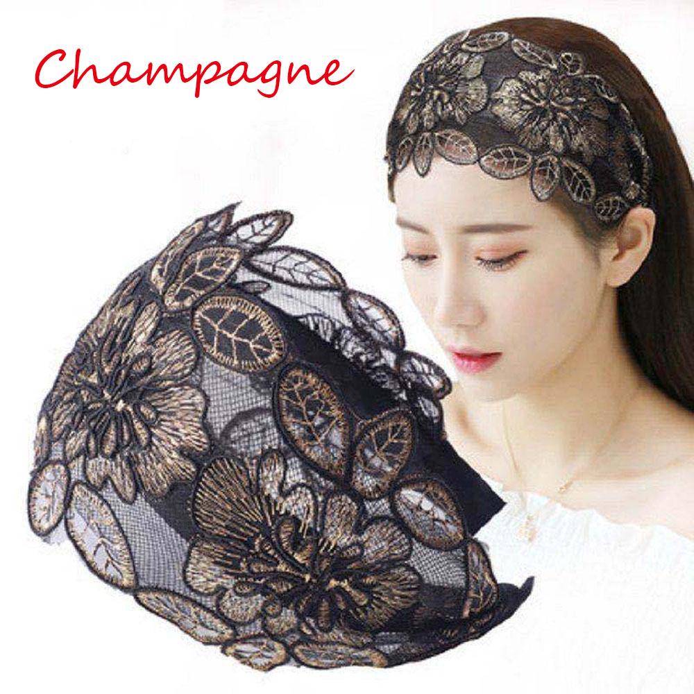 Adjustable Toothed Broadside Floral Printed Non-slip Head Hoop Hair Bands Headband Hair Accessories