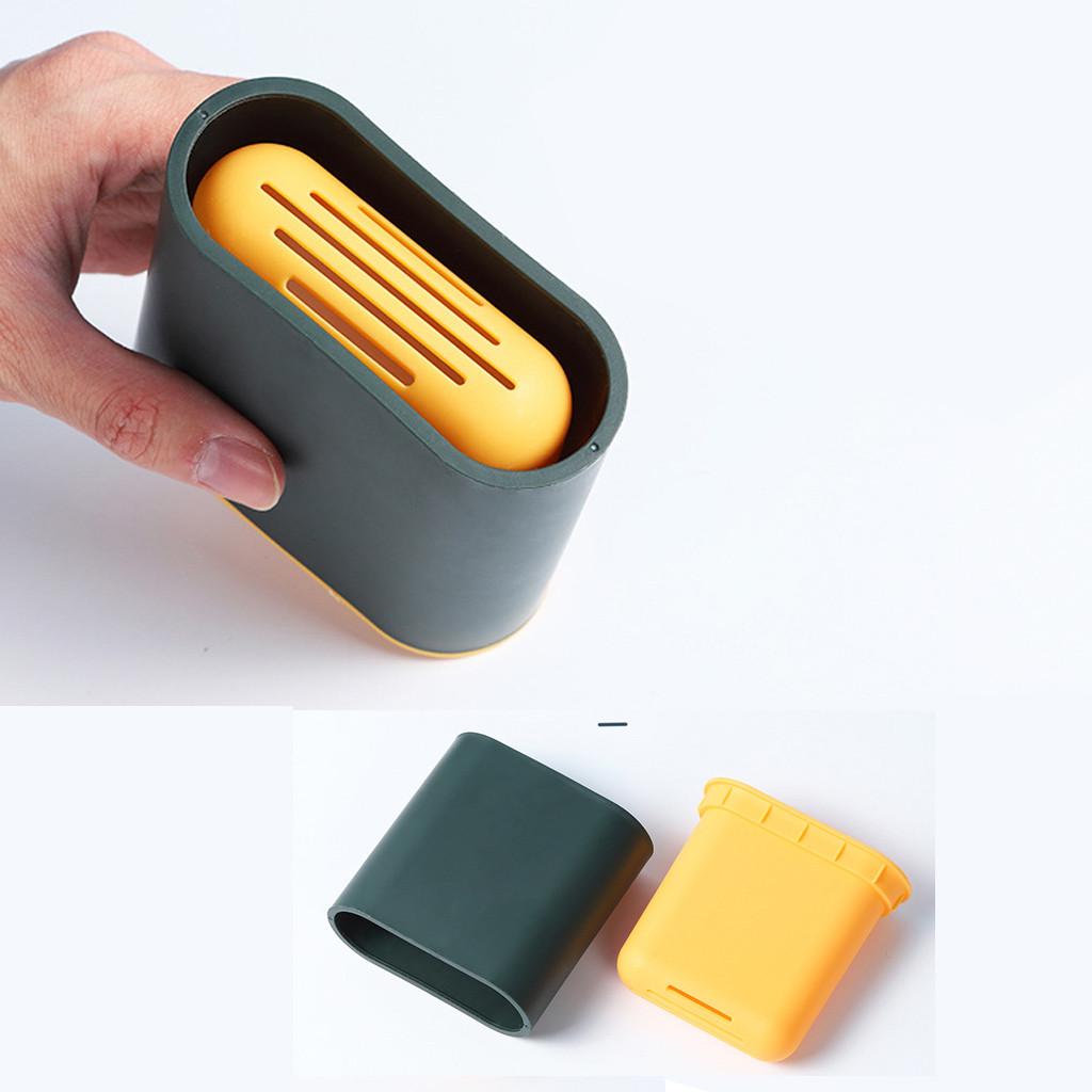 Silicone Toilet Brush with Toilet Brush Holder Creative Cleaning Brush Set