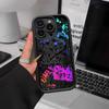 Stylový černý graffiti kryt na telefon pro iPhone 11 12 13 16 15 17 14 Pro Max Měkký silikonový kryt Funda