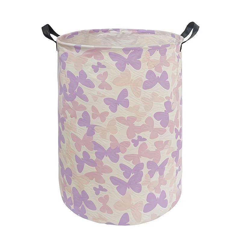 Gradient Butterfly Laundry Basket - Stylish Handheld Storage for Clothes in Multiple Sizes