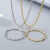 Necklace, Minimalist High-end 18k Interlocking Lip Chain Titanium Steel Men's Bracelet