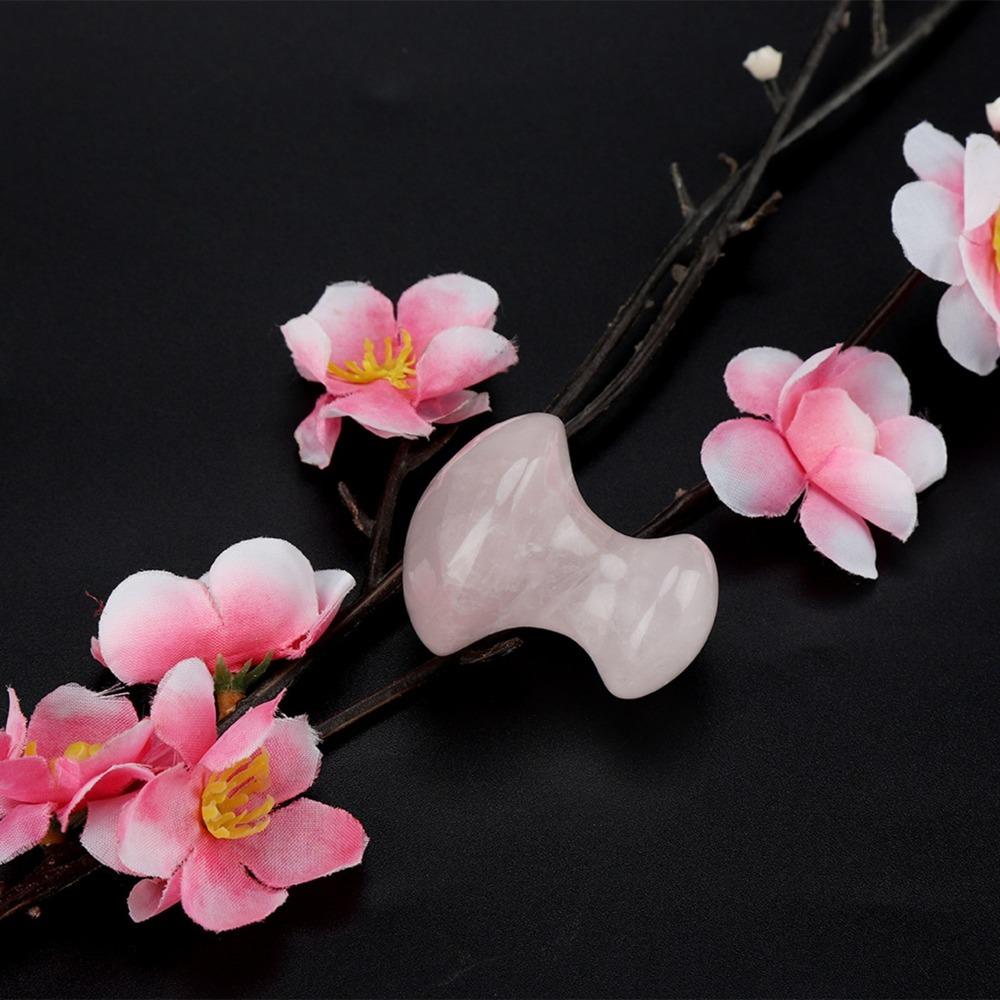 Pink Gua Sha Tool Crystal Face Massage Tool Massage Crystals Rose Quartz Massage Stone  Beauty Spa