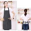 Bavlněná plátěná proužkovaná zástěra s tenkým bavlněným páskem na skvrny Odolnost proti oleji Kávové kombinézy Zástěra Kuchyňské doplňky