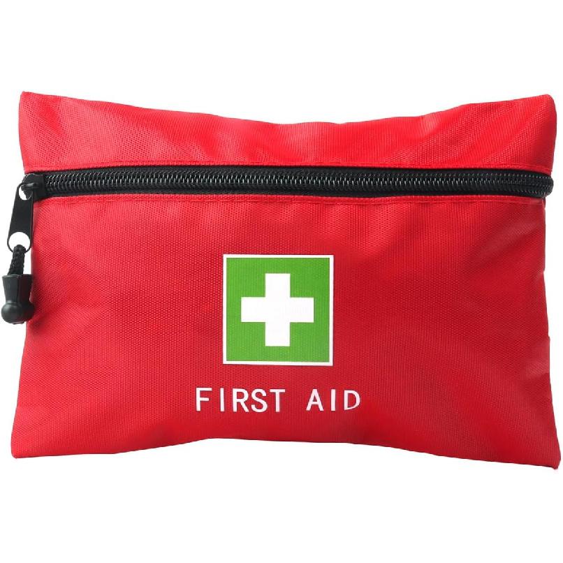 Red Emergency Bag First Aid Small Empty Travel Rescue Pouch First Responder Storage Medicine Pocket Bags for Car Home Office Kitchen Sport Ourdoors