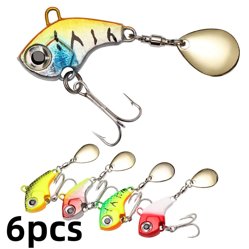 Fishing Lure Wobble Rotating Metal Vibration Bait Spoon Jig Sea Lures Artificial Hard Baits Sequins Tackle