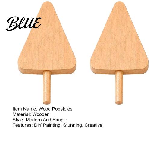 Painting Supplies Unfinished Wood Popsicle Summer Ice Cream Shaped Wooden Holiday Decoration Crafts