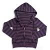 Sudadera con capucha a rayas retro Y2K para mujer, ajuste holgado, manga larga, con cremallera, top casual de streetwear