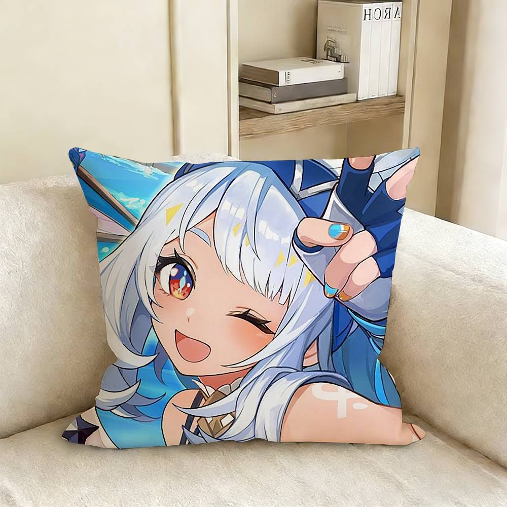GGenshin IImpact KKinich MMualani Pillow Cover Sofa Cushion Cover Home Room Decoration Children Gift