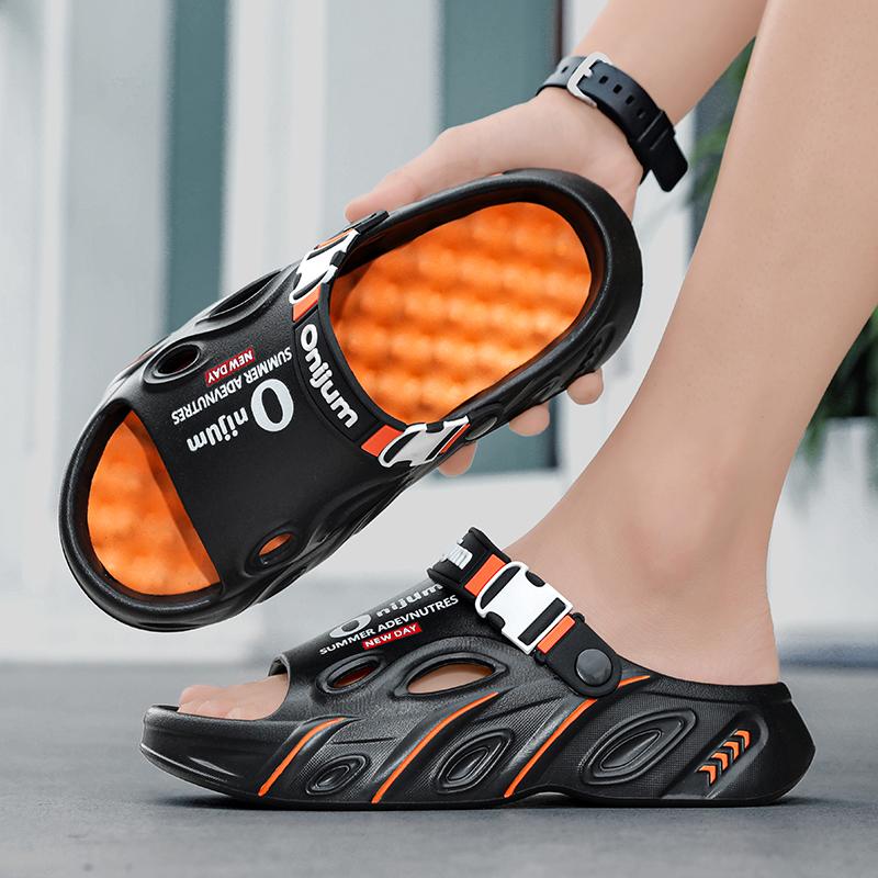 Pantoufles de massage d'été pour hommes, sandales d'intérieur et d'extérieur, sandales de plage confortables et souples, sabots, chaussures décontractées pour hommes et femmes, pantoufles de maison