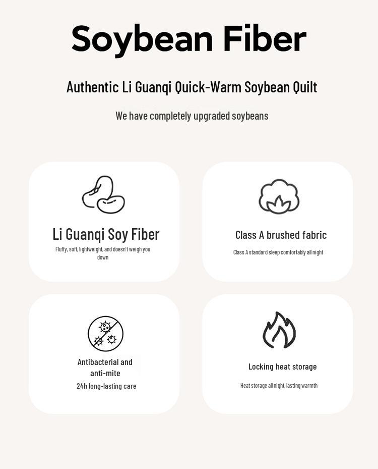 Class A Li Guanqi Soybean Mother-and-Child Winter Quilt – Thickened Soybean Fiber Quilt Core for Warmth