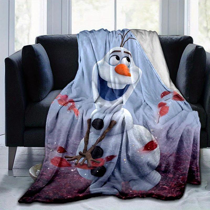 1pc, Disney Frozen II Olaf Snowman Blanket Perfect for Home Decor, Couch, Outdoor Use, Gift Idea, Flannel Throw, Bedroom, Living Room, Travel