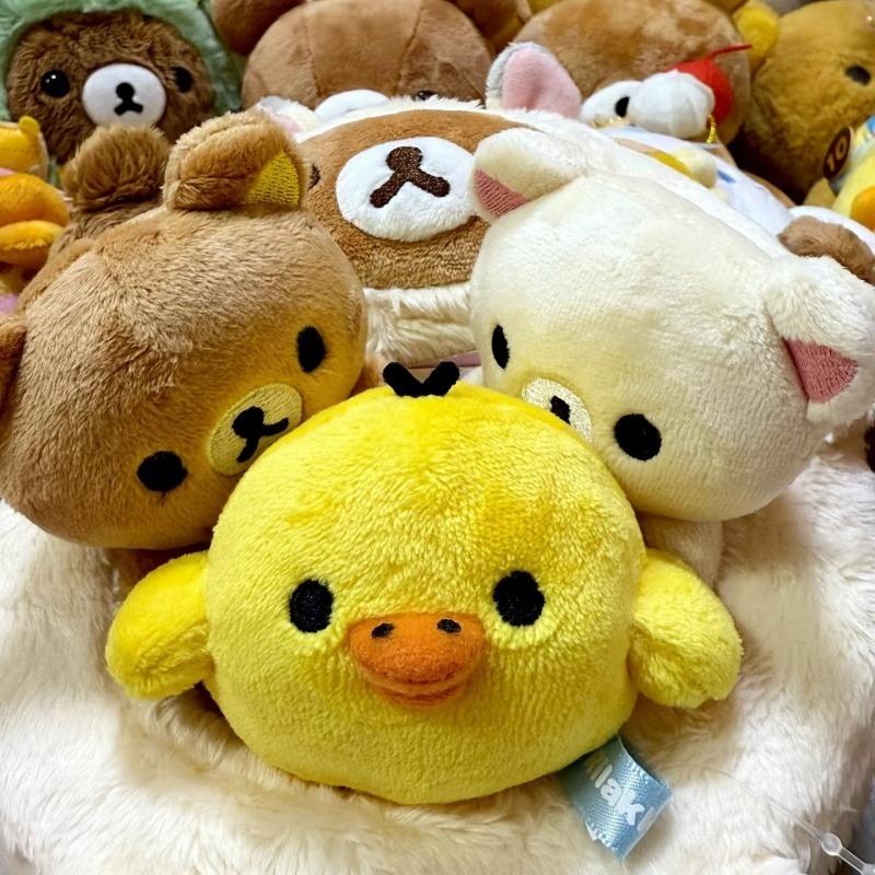 Cartoon San-X Kiiroitori Braids Plush toy Coin Purse Stuffed Yellow Chick Toy Keychain Candy Roller Carrot Mini Bag Pendant Gift