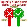 4Pcs Double Sided Hand Held Response Card Portable Classroom Response Signs  Photography Prop