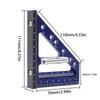 1Pc Carpenter Square Hole Scribing Ruler 22.5-90 Degree Measuring Ruler with Angle Pin Construction Precision Woodworking Tool